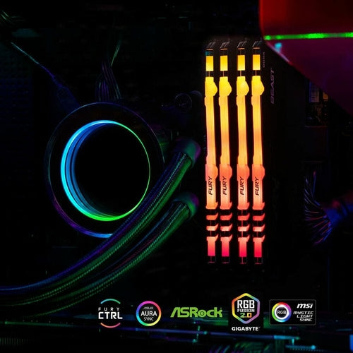 RAM Memory RGB Kingston Fury Beast KF432C16BBAK2/32 32 GB DDR4