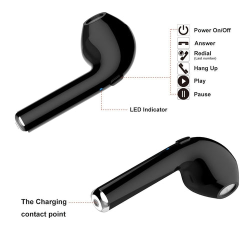 Auriculares Bluetooth Sem Fios com Caixa de Carregamento